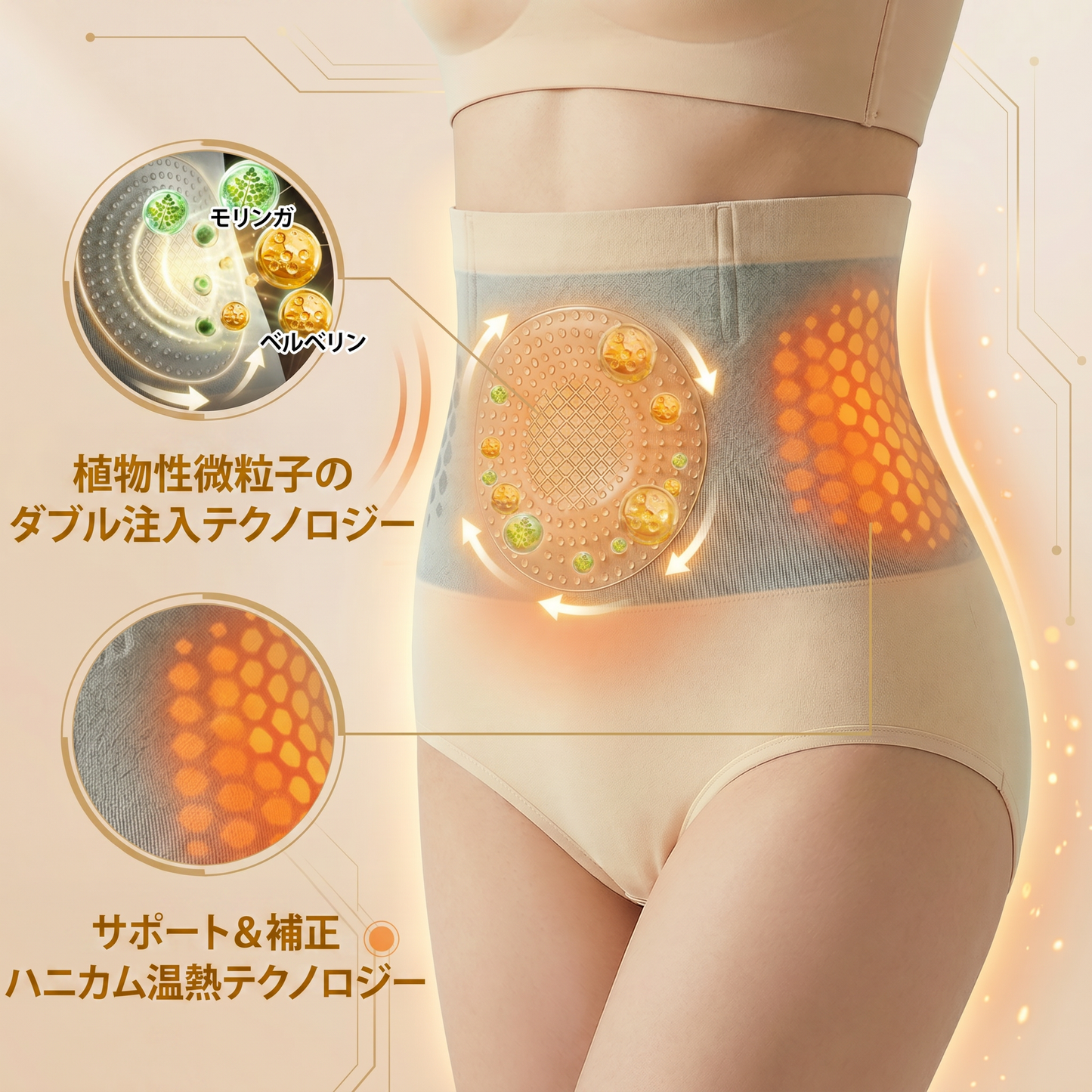 🎉🎁公式ブランドショップ | 𝐕𝐄𝐋𝐍𝐎𝐑𝐀® 2026 モリンガ＆ベルベリン 4-in-1 マイクロ粒子ボディスカルプト＆脂肪燃焼ショートパンツ